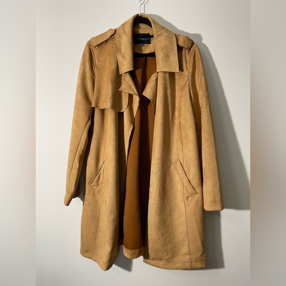 Suede Trench Coat